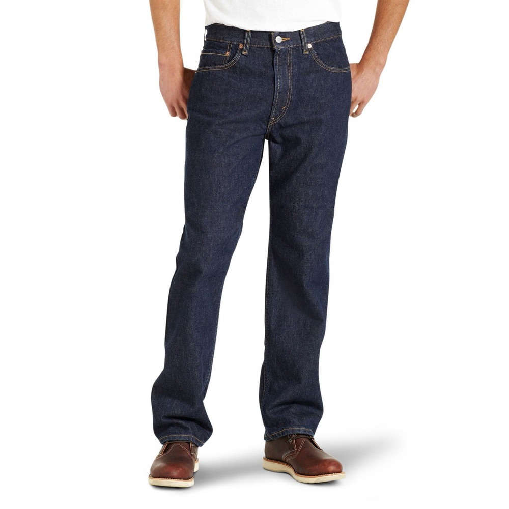 Levi's 505‎ Regular Fit Mens Jeans 36X32 Dark Wash 100% Cotton Denim